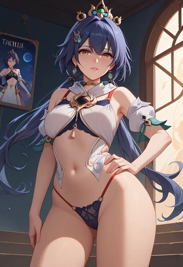 star rail,yunli,lingerie  - AI generated anime art