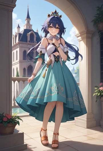 star rail,yunli,spring,elegant woman,bodycon dress  - AI generated anime art