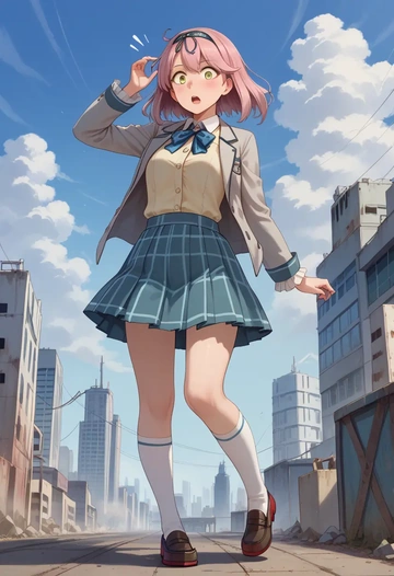 kantai_collection,yura_(kancolle),spring,student uniform,blazer  - AI generated anime art