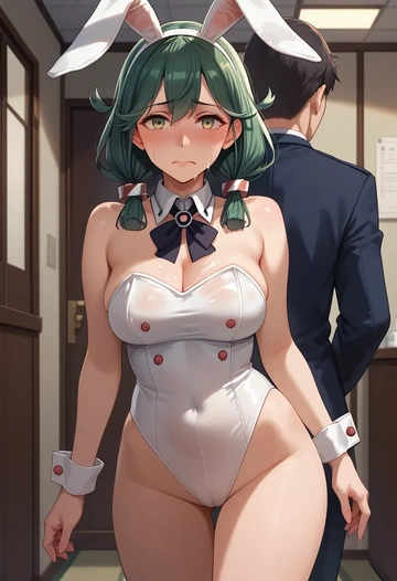 kantai_collection,yuubari_(kancolle),bunny girl, sexy  - AI generated anime art