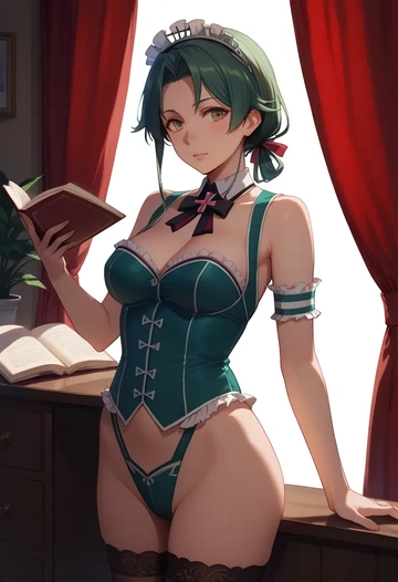 kantai_collection,yuubari_(kancolle),Victorian-era,stockings,sexy  - AI generated anime art