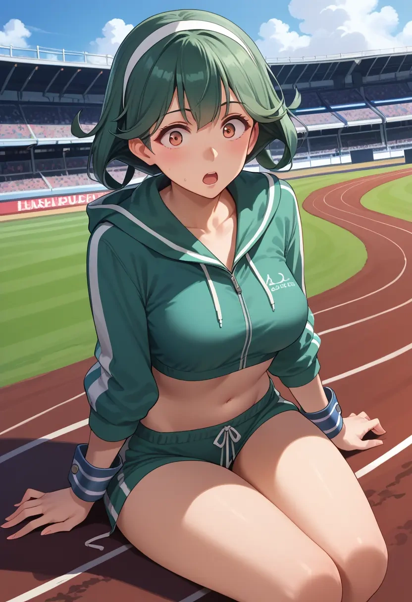 kantai_collection,yuubari_(kancolle),hoodie,cropped,high-waisted joggers  - 