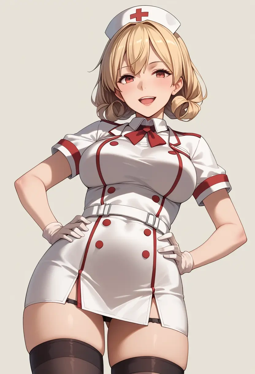 kantai_collection,yuudachi_(kancolle),nurse pantyhose,mini skirt, sexy  - 