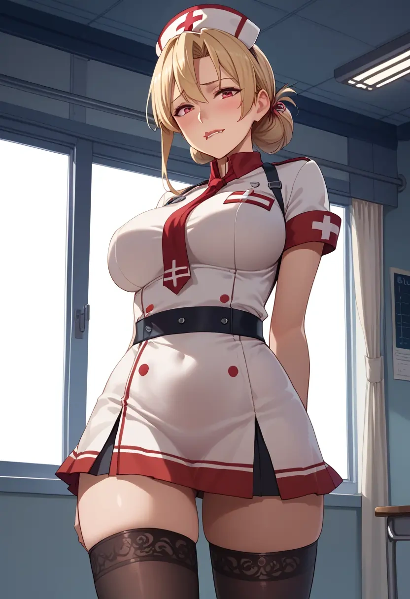 kantai_collection,yuudachi_(kancolle),nurse pantyhose,mini skirt, sexy  - 