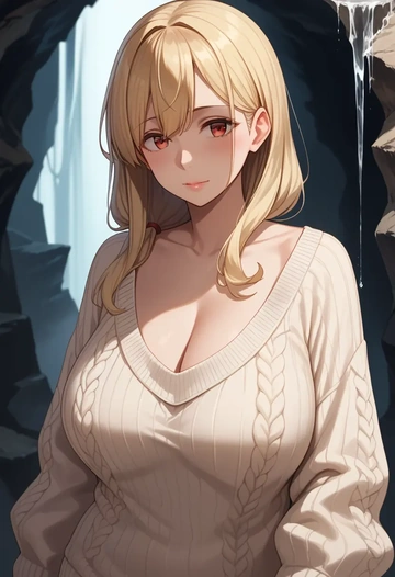 kantai_collection,yuudachi_kai_ni_(kancolle),sweater  - AI generated anime art