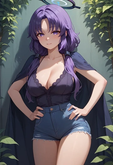 blue_archive,yuuka_(blue_archive),shorts,sexy  - AI generated anime art