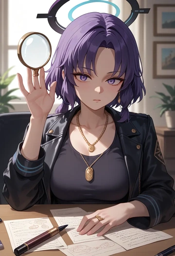 blue_archive,yuuka_(blue_archive),detective  - AI generated anime art