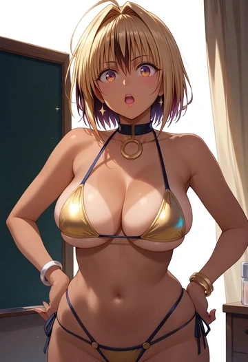 to_love_ru,yuuki_mikan,bikini  - AI generated anime art