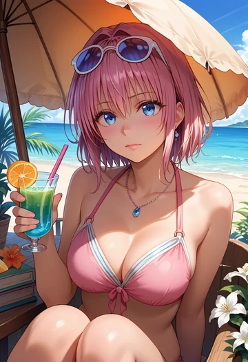 to_love_ru,yuuki_mikan,bikini  - AI generated anime art