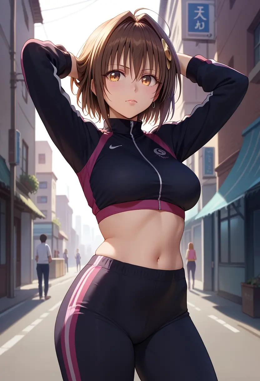 to_love_ru,yuuki_mikan,athletic,track suit  - 