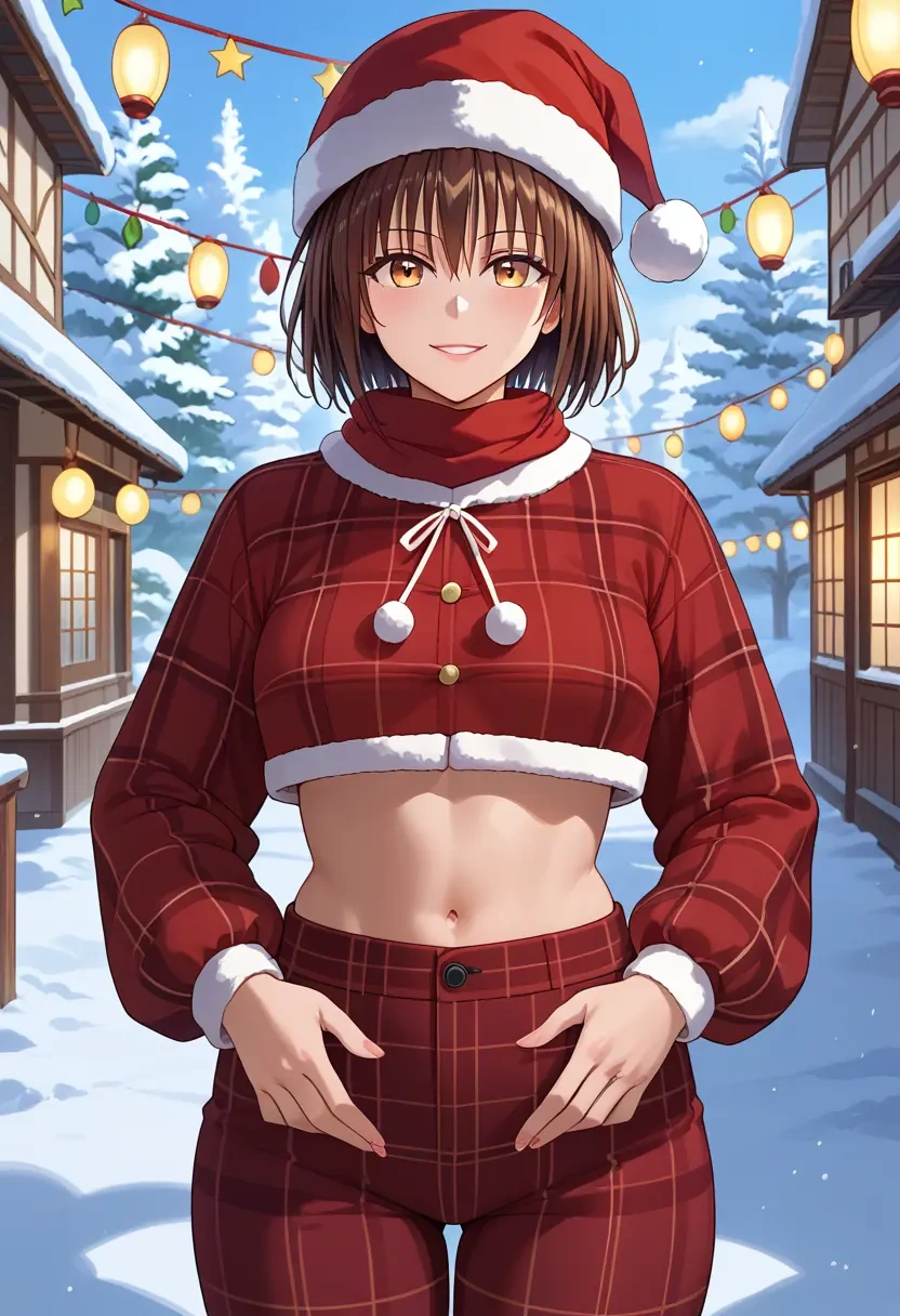 to_love_ru,yuuki_mikan,Christmas,plaid trousers  - 