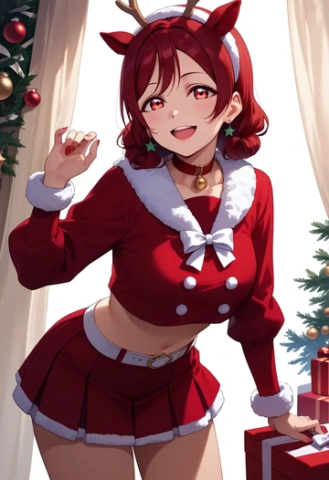 love_live,yuuki_setsuna_(love_live),Christmas,skirt  - AI generated anime art