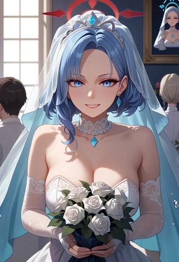 blue_archive,yuzu_(blue_archive),wedding  - AI generated anime art