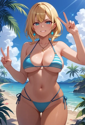 hololive,yuzuki_choco,bikini  - AI generated anime art