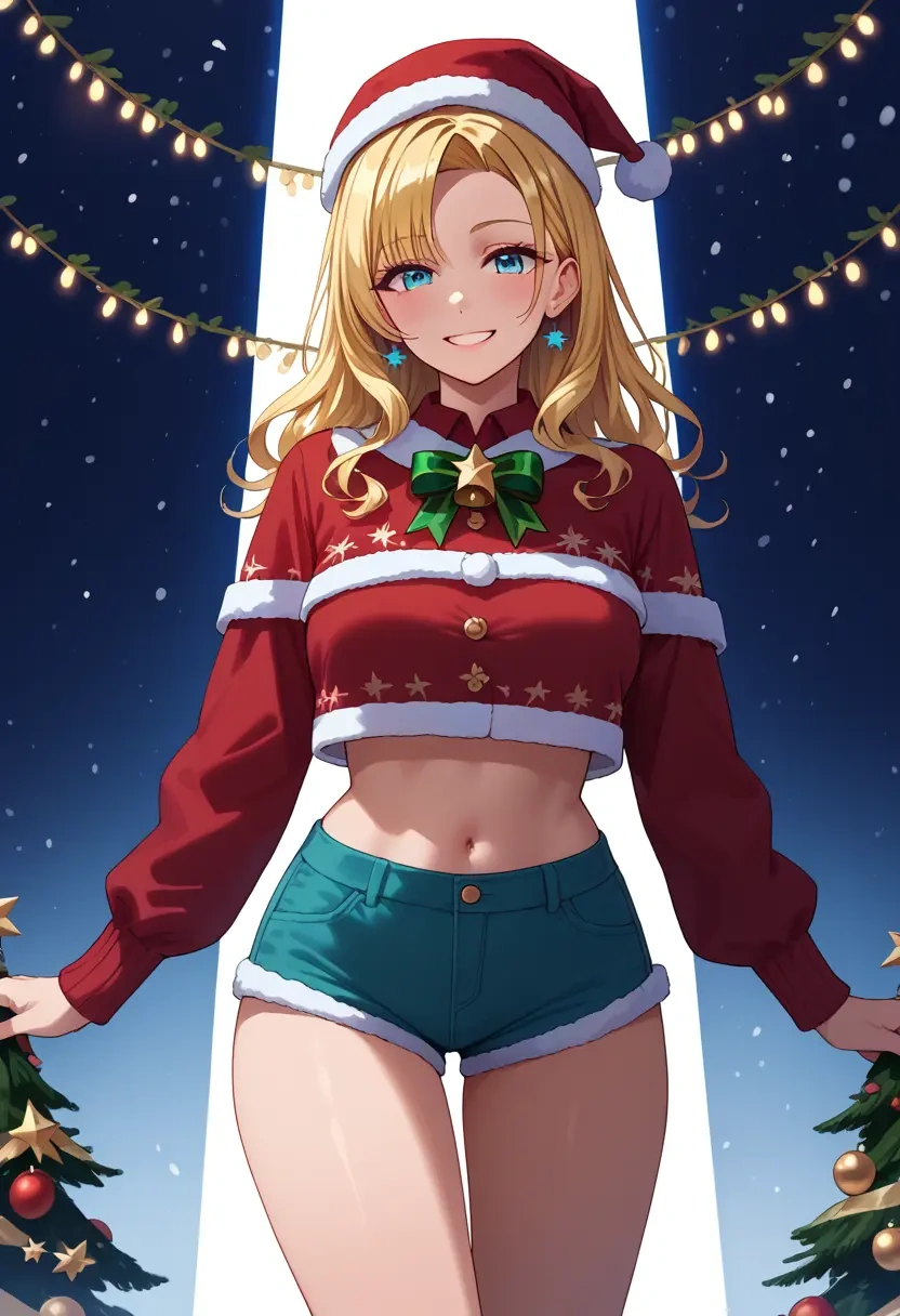 hololive,yuzuki_choco,Christmas,red velvet shorts  - 