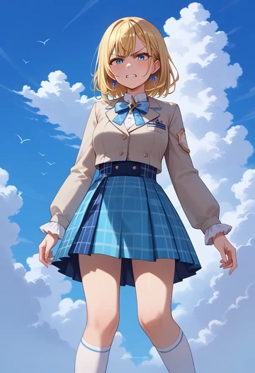 hololive,yuzuki_choco,spring,student uniform,blazer  - AI generated anime art