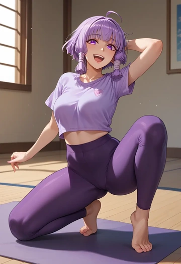 voiceroid,yuzuki_yukari,yaga pants  - AI generated anime art