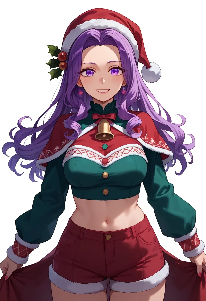 voiceroid,yuzuki_yukari,Christmas,red velvet shorts  - 