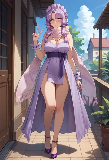 voiceroid,yuzuki_yukari,spring,elegant woman,wrap dress  - AI generated anime art