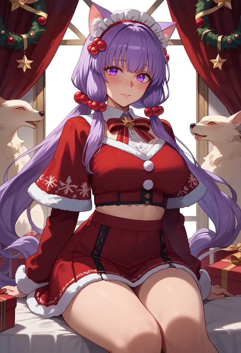 voiceroid,yuzuki_yukari,Christmas,skirt  - 