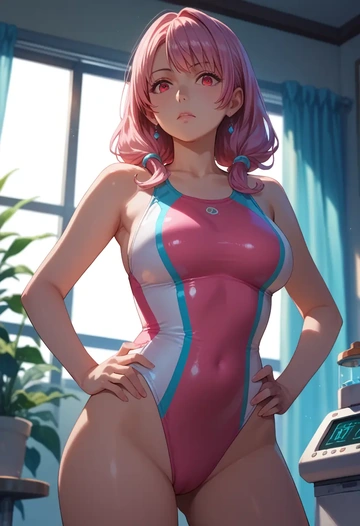 guilty_crown,yuzuriha_inori,swimsuit,sexy  - AI generated anime art