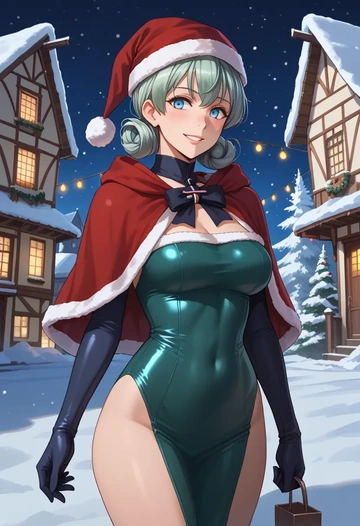 kantai_collection,z1_leberecht_maass_(kancolle),Christmas,dress  - AI generated anime art