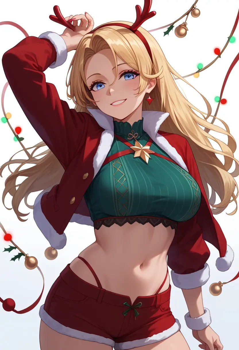 azur_lane,z23_(azur_lane),Christmas,red velvet shorts  - 