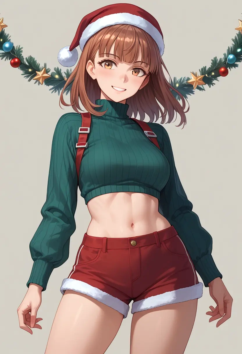 kantai_collection,z3_max_schultz_(kancolle),Christmas,red velvet shorts  - 