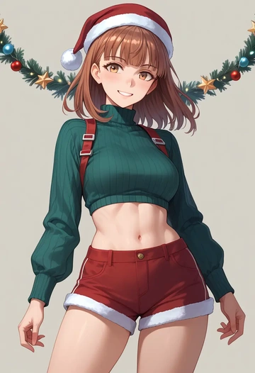 kantai_collection,z3_max_schultz_(kancolle),Christmas,red velvet shorts  - AI generated anime art