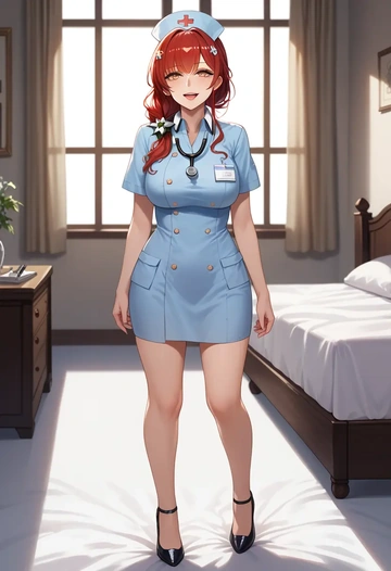 azur_lane,zara_(azur_lane),nurse  - AI generated anime art