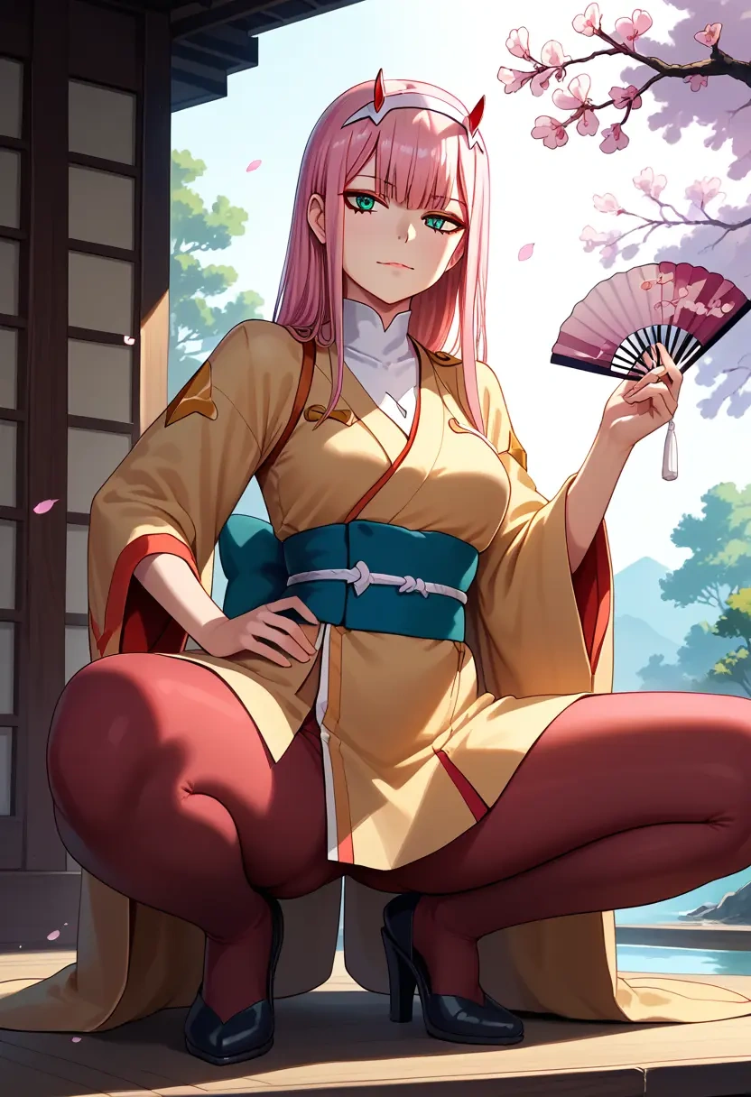 darling_in_the_franxx,zero_two_(darling_in_the_franxx),kimono  - 