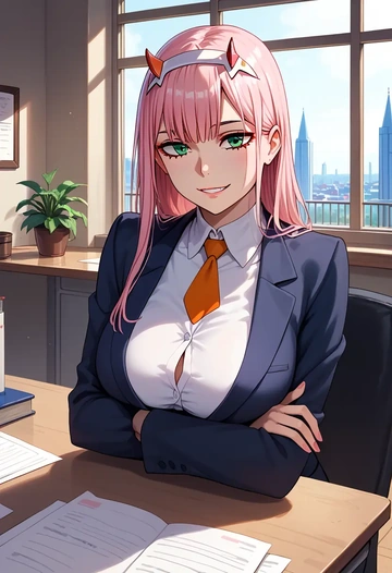 darling_in_the_franxx,zero_two_(darling_in_the_franxx),OL, bikini, sexy  - AI generated anime art