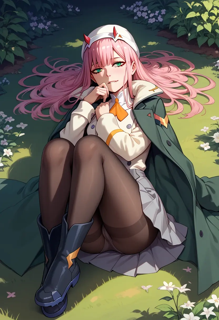 darling_in_the_franxx,zero_two_(darling_in_the_franxx),winter,student uniform,duffle coat  - 