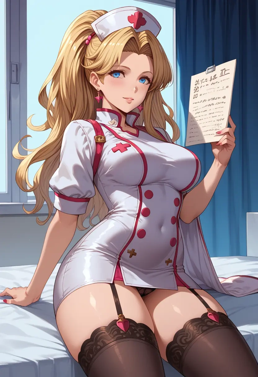 granblue_fantasy,zeta_(granblue_fantasy),nurse pantyhose,mini skirt, sexy  - 