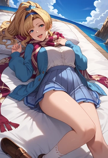 granblue_fantasy,zeta_(granblue_fantasy),spring,student uniform,cardigan  - AI generated anime art