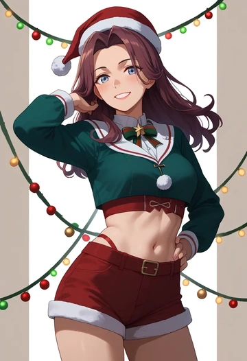 kantai_collection,zuihou_(kancolle),Christmas,red velvet shorts  - AI generated anime art